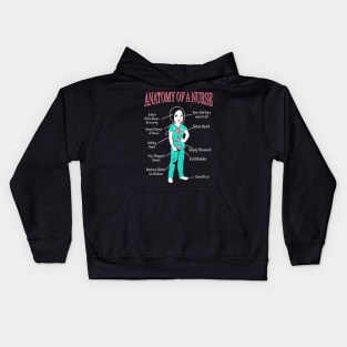 Anatomy Of A Nurse For Christmas Kids Hoodie